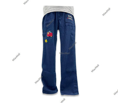 MIKI HOUSE Stretch Jeans with Car Pattern (Assorted Sizes Available)