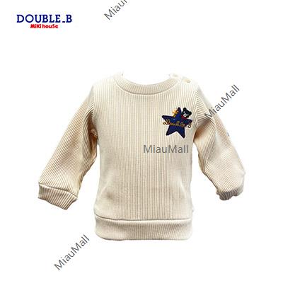 MIKI HOUSE DOUBLE-B Pucci 小熊星星贴片长袖针织毛衣