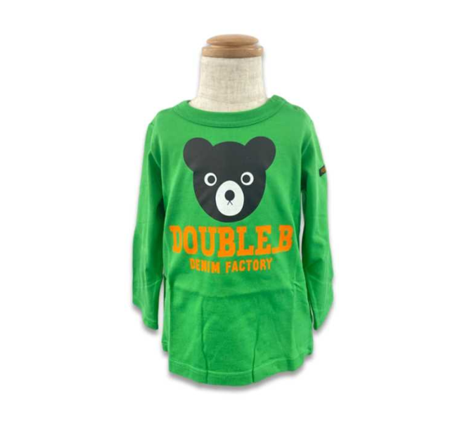 MIKI HOUSE Double-B Denim Factory Pucci Bear Green T-Shirt
