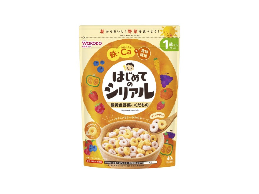 WAKODO My First Cereal Vegetables & Fruits Puffs