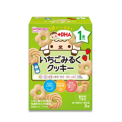 WAKODO 草莓牛奶饼干(适合 12 个月以上)16 克 x 3 件