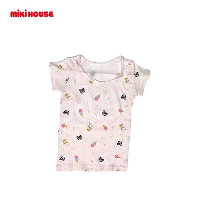 MIKI HOUSE Double-B Girls Short-Sleeve Undershirt Set of 2