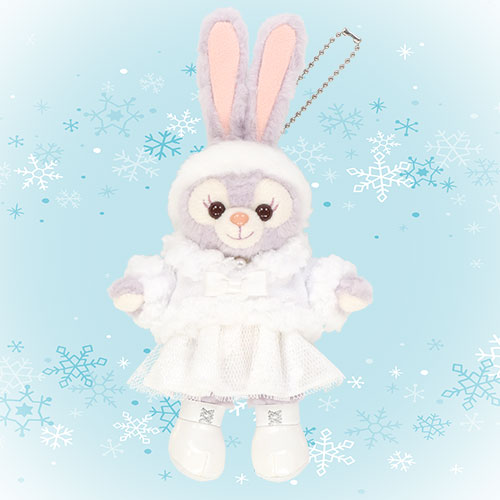 Disney Duffy & Friends White Wintertime Wonders Plush Badge Keychain