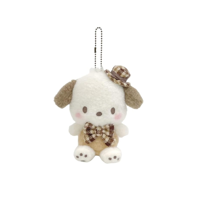 Sanrio Autumn Plaid Plush Keychain