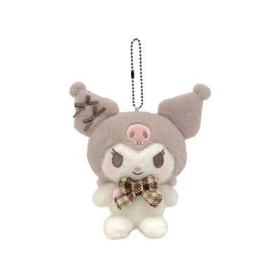 Sanrio Autumn Plaid Plush Keychain