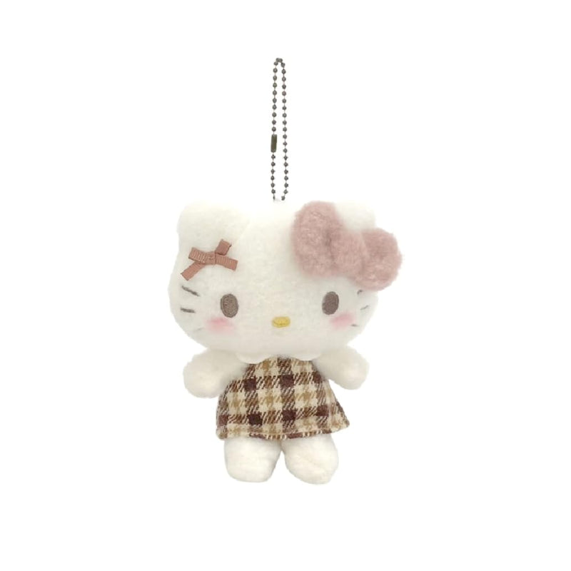Sanrio Autumn Plaid Plush Keychain