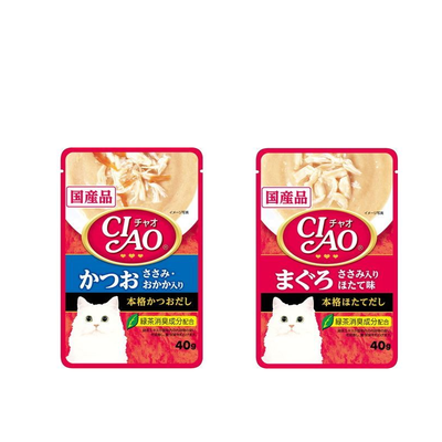 Inaba Ciao Bonito and Scallop Cat Food