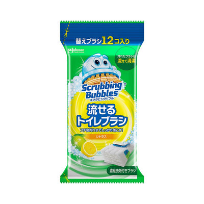 强生可冲水马桶刷(柑橘香味)12件