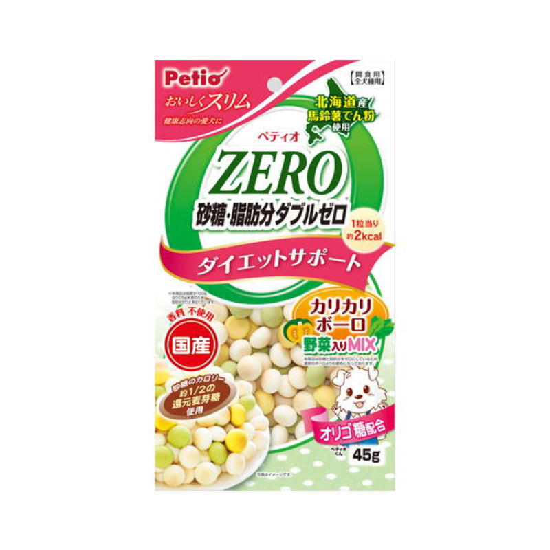 Petio Zero Diet Support Sugar-Free & Fat-Free Bolo Dog Treats (Vegetable Flavor)