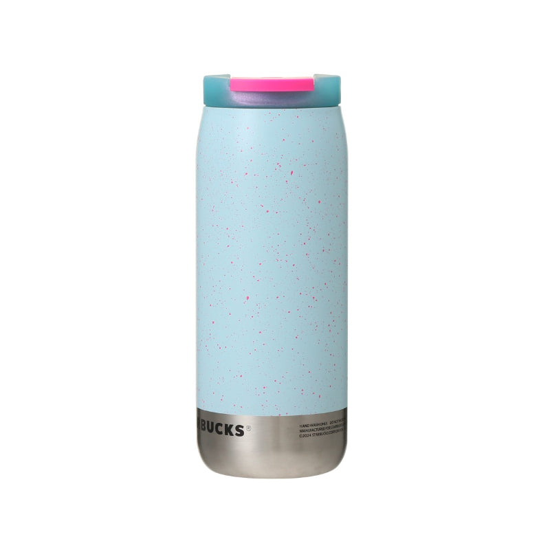 STARBUCKS Can Shape Speckled Blue Stainless Steel Bottle