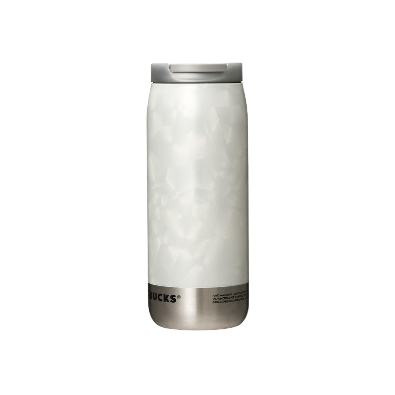 Starbucks Can Shape Flake White Stainless Steel Bottle