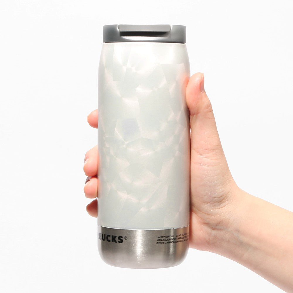 Starbucks Can Shape Flake White Stainless Steel Bottle