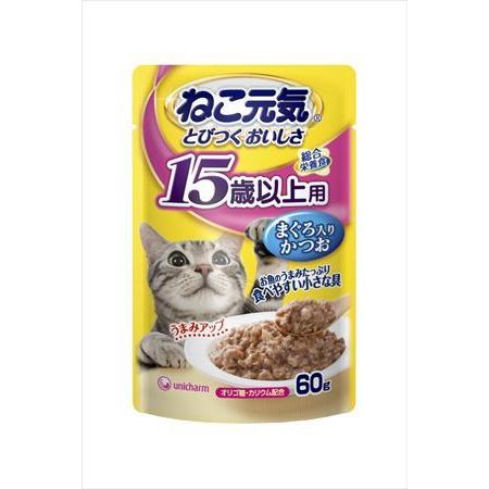 Unicharm Neko Genki Bonito and Maguro Tuna Cat Food