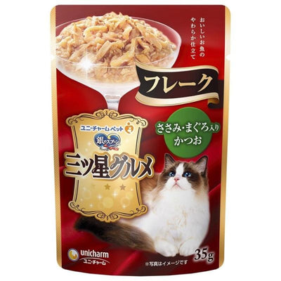 Unicharm Silver Spoon Three-Star Gourmet Flakes - Bonito with Chicken & Tuna