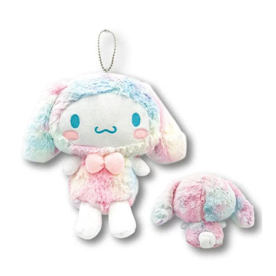 Sanrio Big Pouch Rainbow Cinnamoroll Plush Keychain