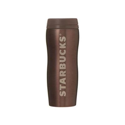 STARBUCKS Curved Brown Stainless Steel Bottle