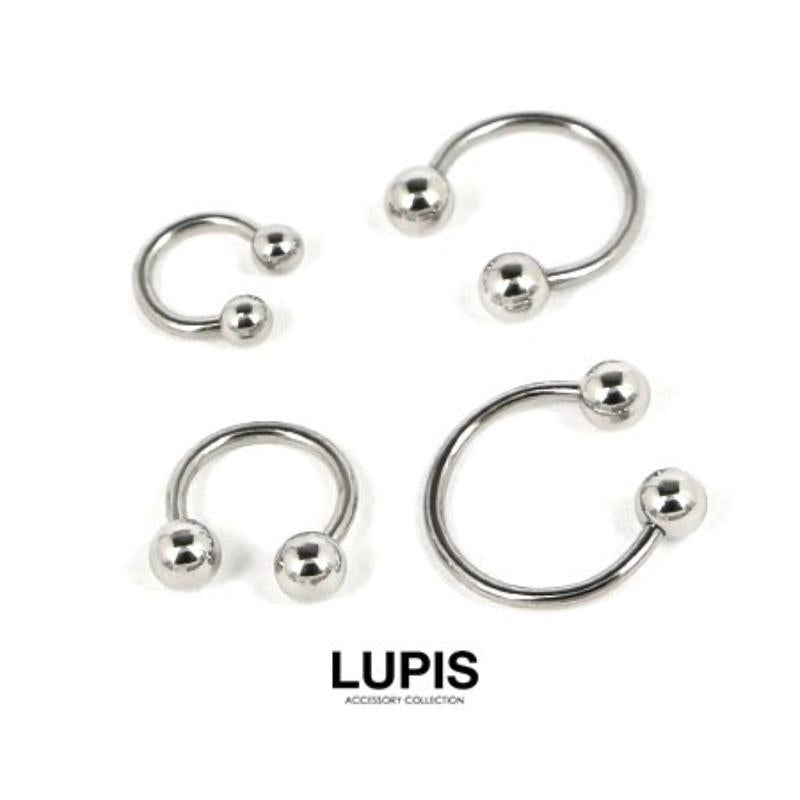 LUPIS 16G 실버 원형 바벨 바디 이어링