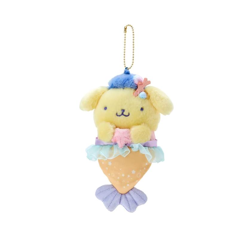 Sanrio Mermaid Pompompurin Plush Keychain