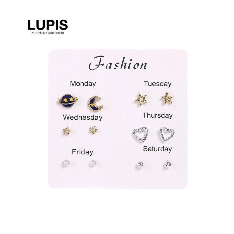 LUPIS Galaxy Stud Earring Weekly Set