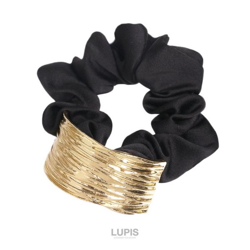 LUPIS Metal Plate Scrunchie – Black