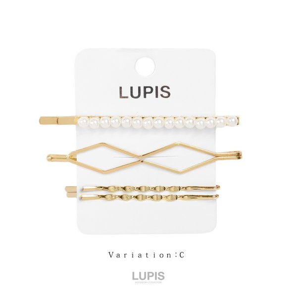LUPIS Pearl Gold Hair Clips