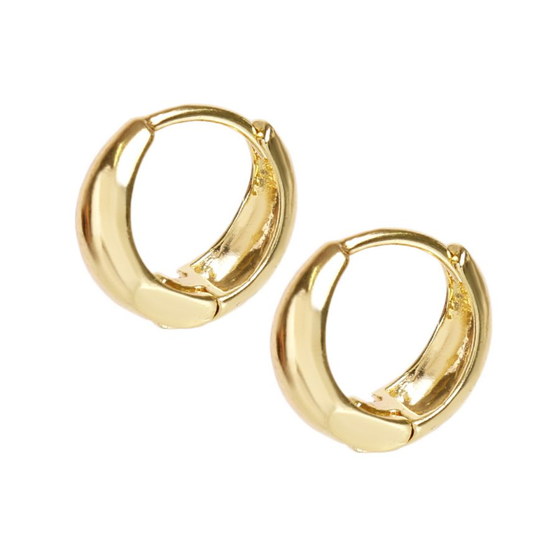 LUPIS Small Gold Metal Hoop Earrings
