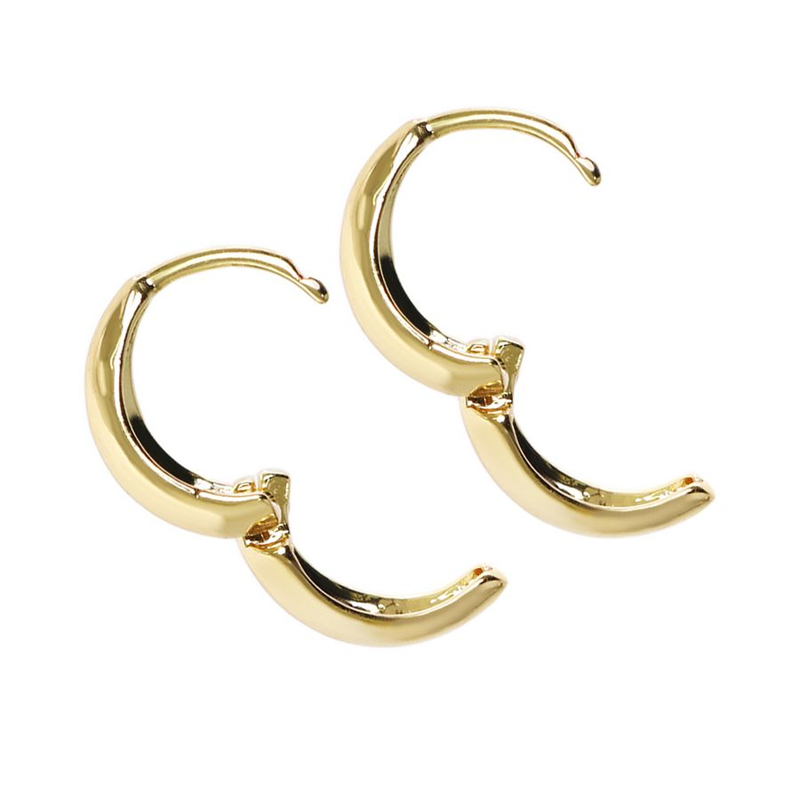 LUPIS Small Gold Metal Hoop Earrings