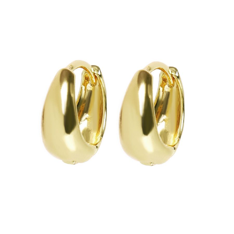 LUPIS Small Gold Metal Hoop Earrings