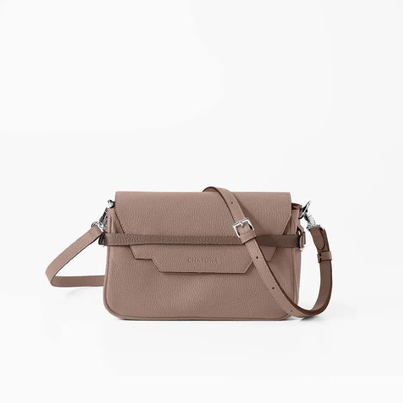 CHATONA In and Out - Mini Leather Bag (Tourterelle Beige)