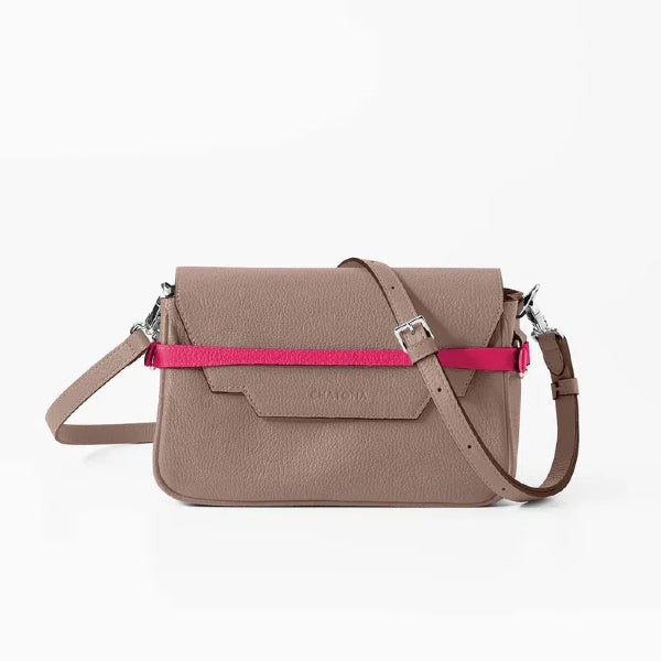 CHATONA In and Out - Mini Leather Bag (Tourterelle Beige)