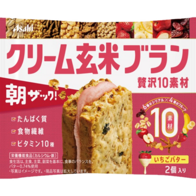 Asahi Cream Genmai Bran Bar (Strawberry Butter)