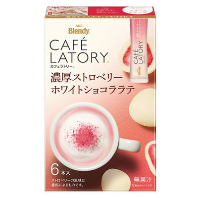 Ajinomoto AGF Blendy Cafe Latory Instant Strawberry White Chocolate Latte