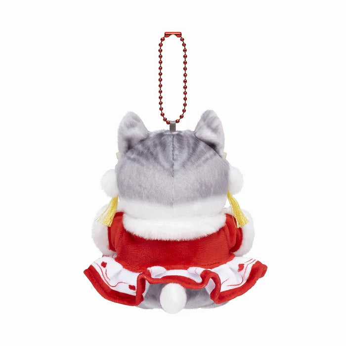 Mofusand Chinese Dress Nyan Mascot Plush Keychain