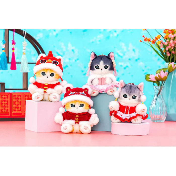 Mofusand Chinese Dress Nyan Mascot Plush Keychain