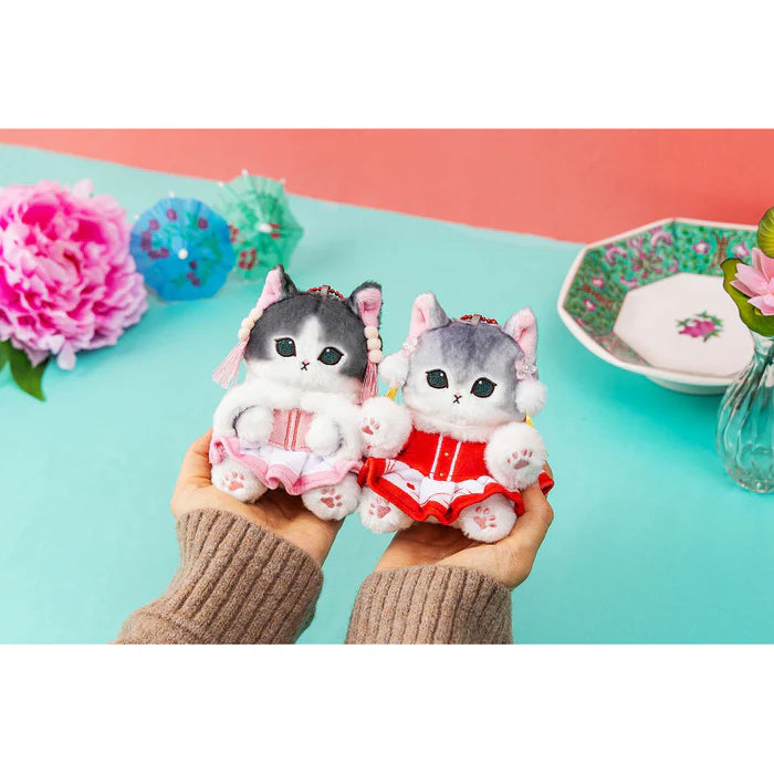 Mofusand Chinese Dress Nyan Mascot Plush Keychain