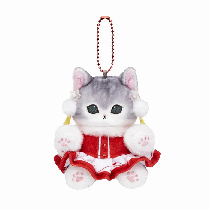 Mofusand Chinese Dress Nyan Mascot Plush Keychain