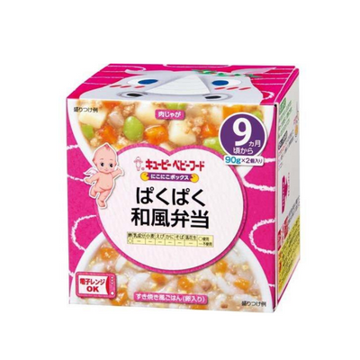 Kewpie Niko Niko Box Paku Paku Japanese Lunch Box for Babies (Nikujaga & Sukiyaki rice)