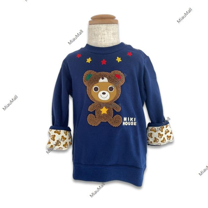 MIKI HOUSE Pucci Bear Long Sleeve Sweater