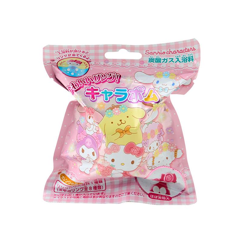 Sanrio Fizzy Orange Bath Bomb with Flower Crown Character Ring