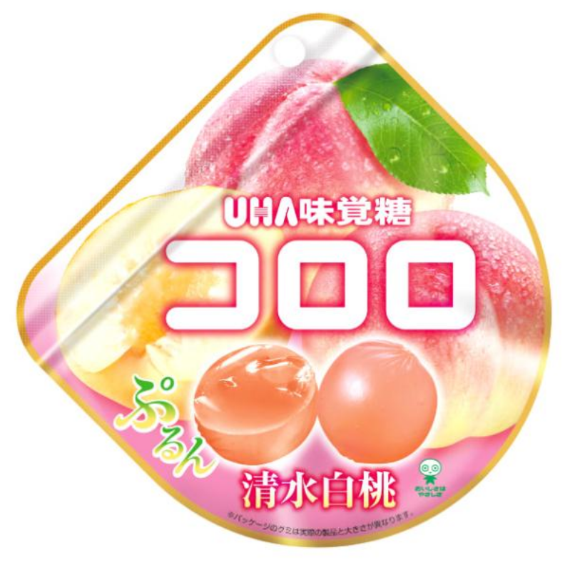UHA Mikakuto Kororo Shimizu White Peach Gummy Candy