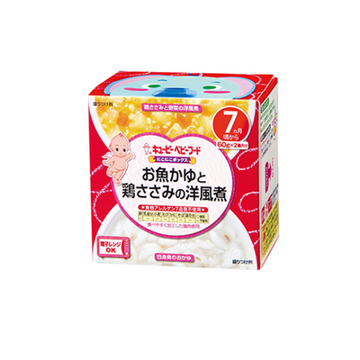 Kewpie Baby Food (Simmered Chicken & Vegetables/White Fish Rice Porridge)