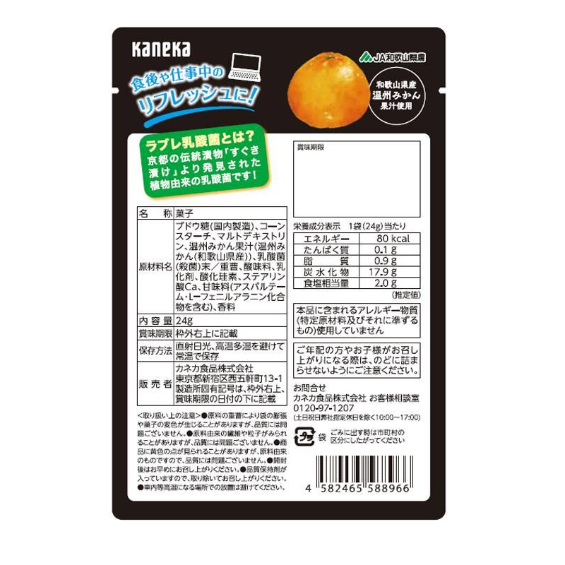 Kaneka Fizzlet Wakayama Mikan Orange Fruit Tablet Candy
