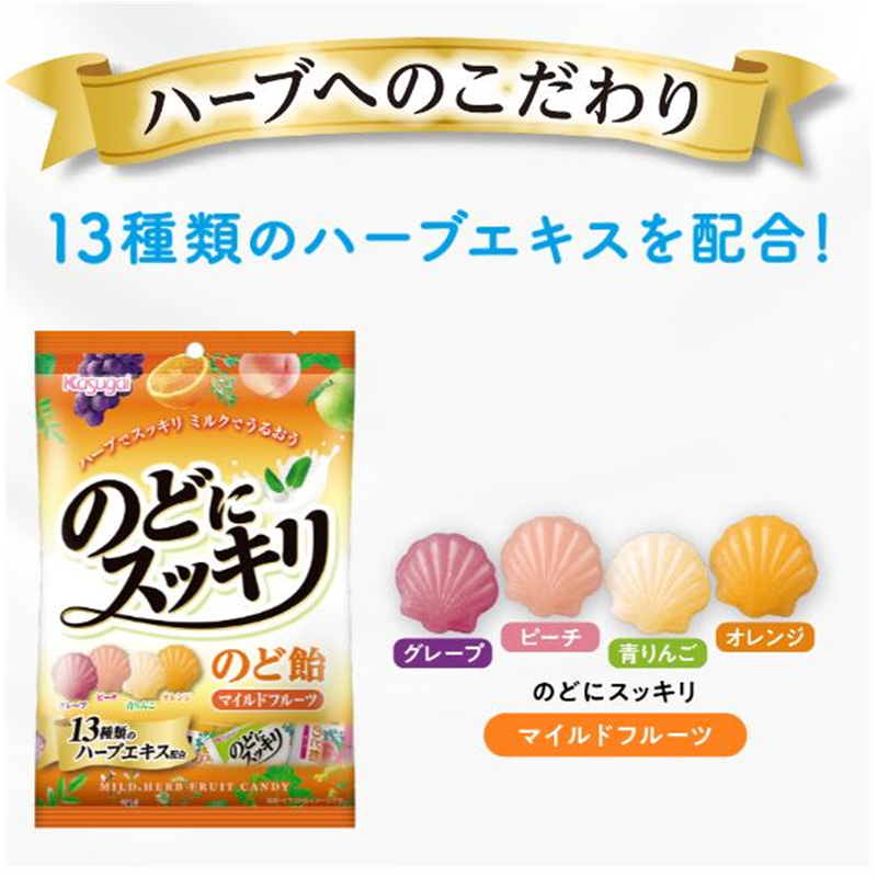Kasugai Nodo Sukkiri Fruit Lozenges