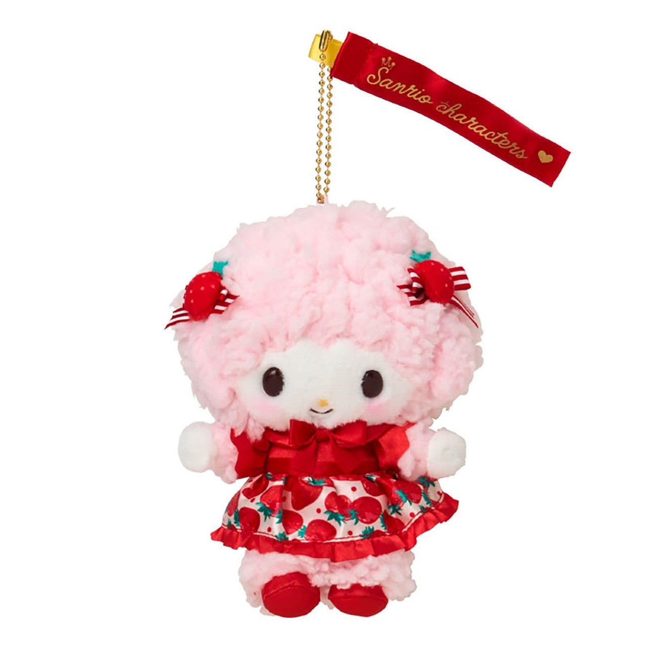 Sanrio Strawberry News 50th Anniversary Plush Keychain