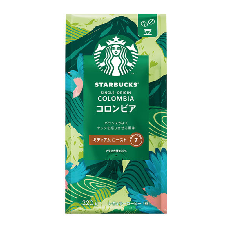 Starbucks Colombia Medium Roast Coffee (Whole Bean) 220g