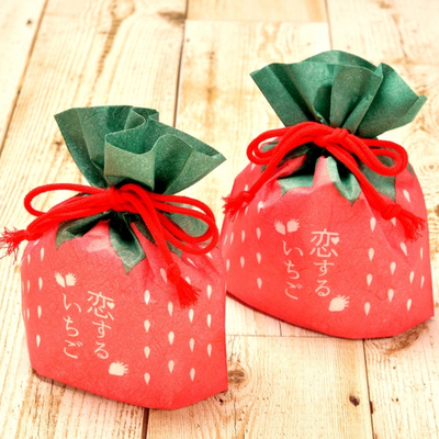 Shizuka Koi Suru Ichigo White Chocolate Covered Strawberries (with Strawberry Gift Bag)