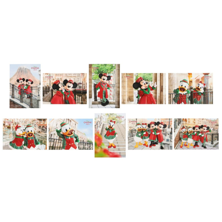 Disney 2023 Christmas Mascot Photo Set