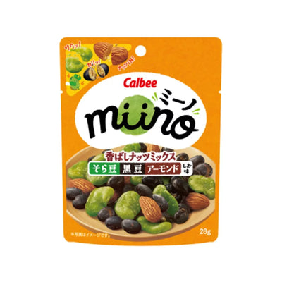 Calbee miino Salted & Roasted Trail Mix (Fava Beans, Black Beans, and Almonds)