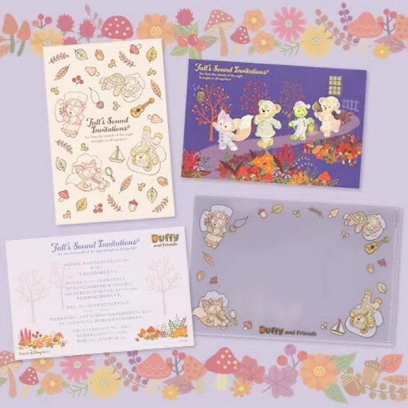 Disney Duffy & Friends Fall's Sound Invitations Postcard & Clear Holder Set