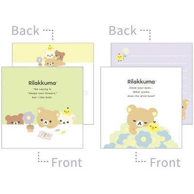 SAN-X Basic Rilakkuma Flower Square Memo Pad
